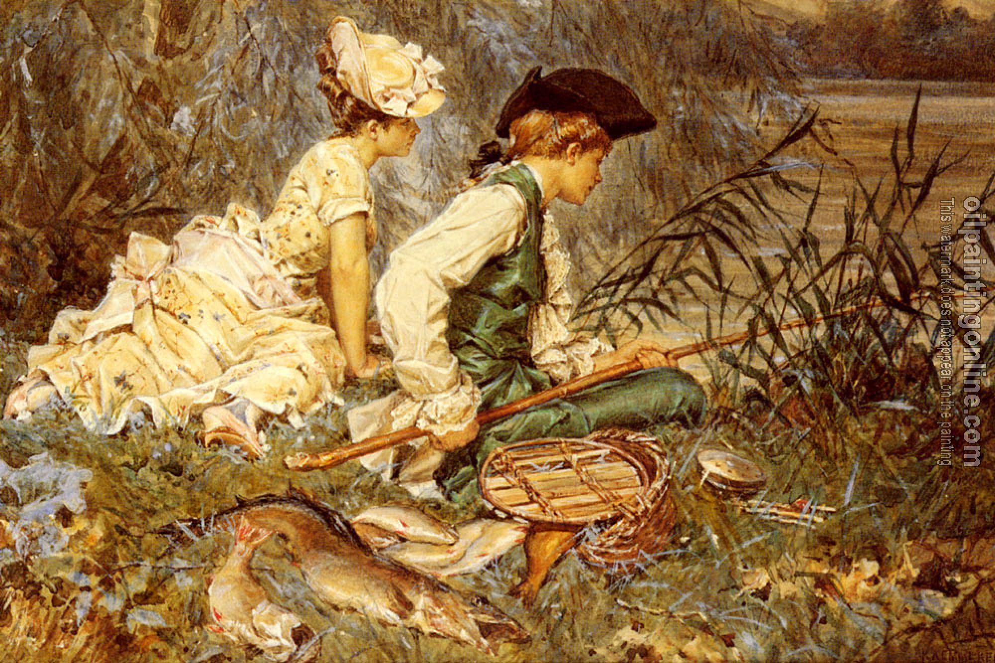 Frederick Hendrik Kaemmerer - An Afternoon Of Fishing